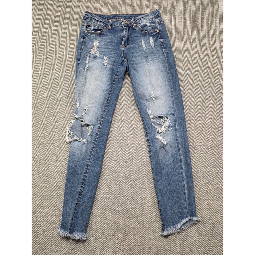 Kan Can Los Angeles Distressed Denim Jeans Women's Size 3 Cut 4510 KC6035M
